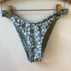 Abercrombie High-Leg Cheeky Green XS Bikini Bottom